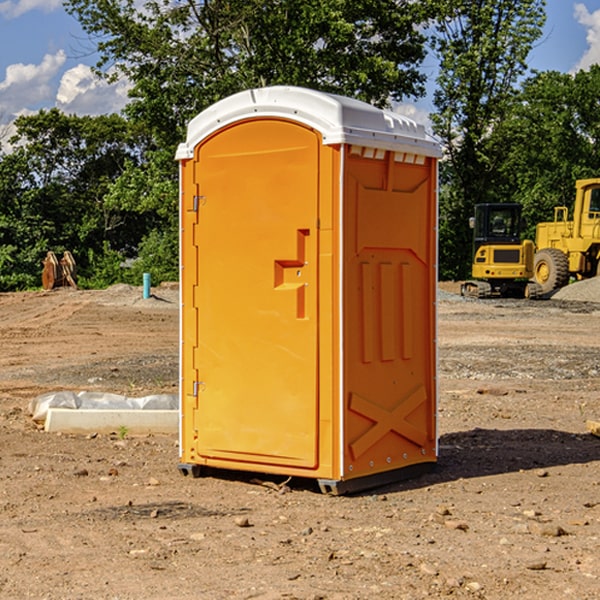 how often are the porta potties cleaned and serviced during a rental period in North Robinson OH